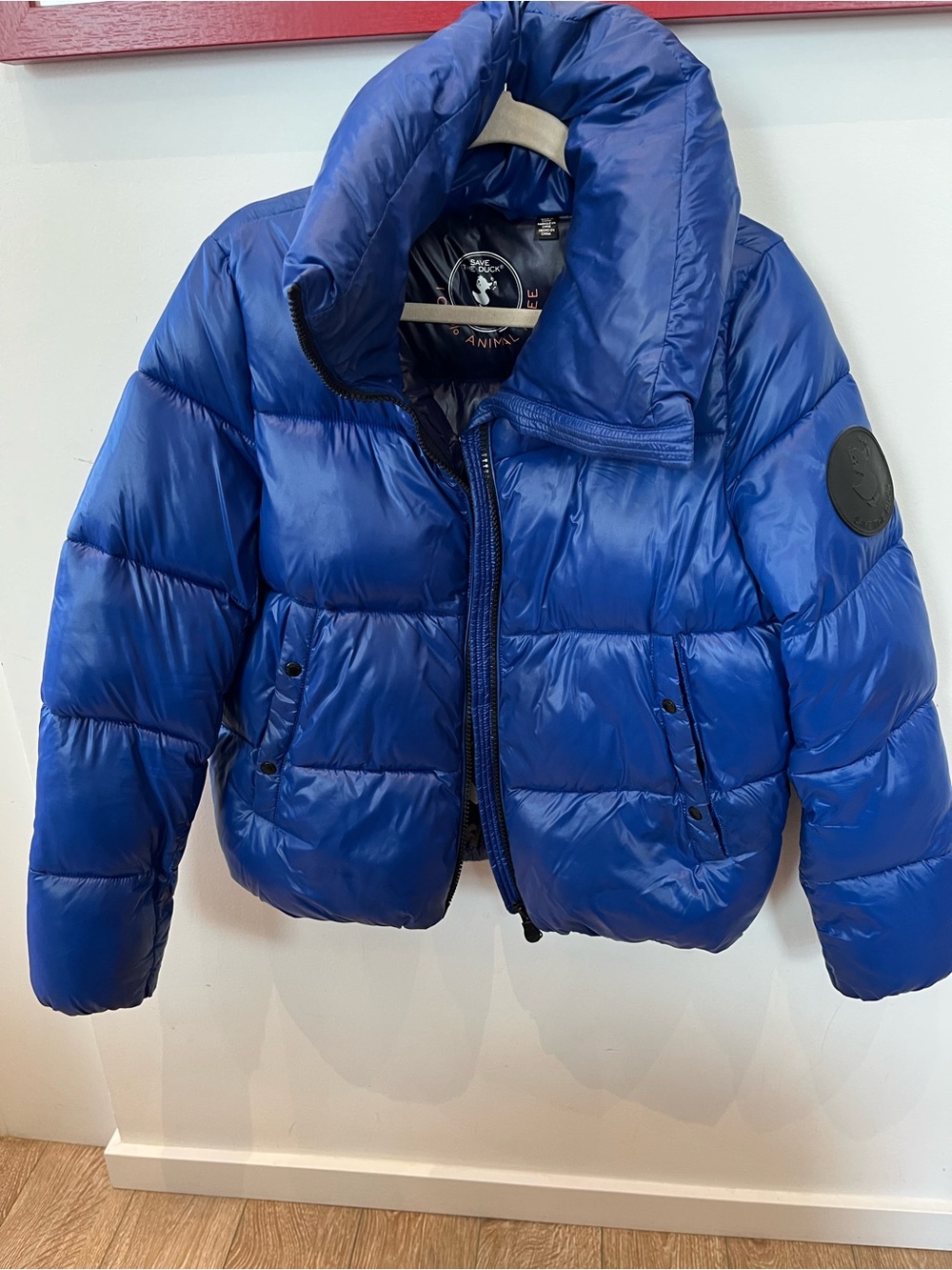 SAVE THE DUCK Blue Puffer Jacket